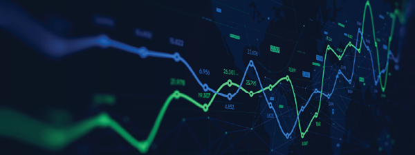 A graphic indicating market movement