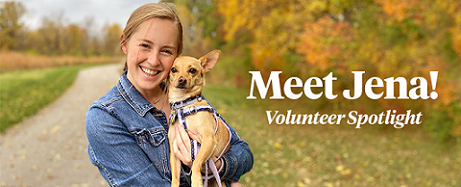 IGS Energy employee Jena Albers with her dog Daisy