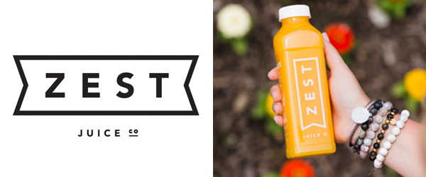 Zest Juice Bottle and Logo