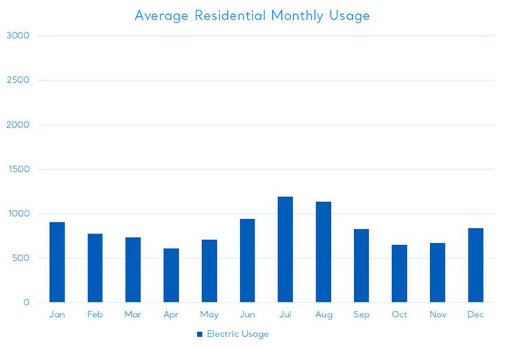 Average annual kWh of IGS customer