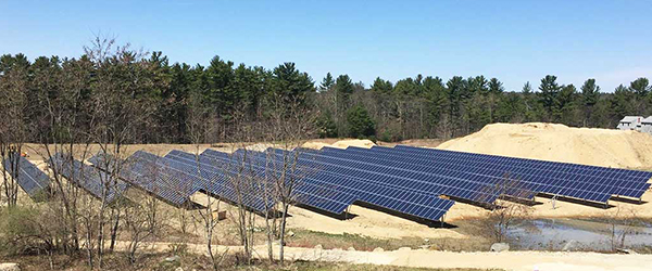 Ground Mounted Solar Array Side View